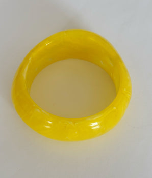 BRAZALETE RESIN DOUBLE AMARILLA
