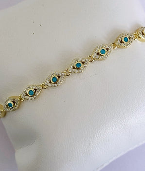 PULSERA DE OJOS TURQUESA