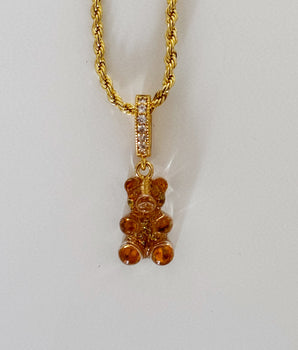 COLLAR GUMMY BEAR TRANSPARENTE - HONEY