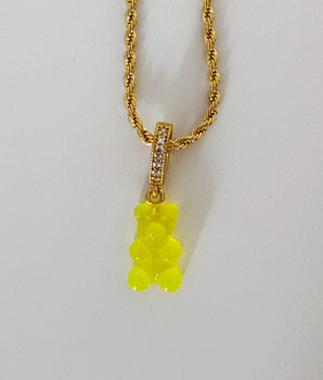 COLLAR GUMMY BEAR AMARILLO TRASLÚCIDO