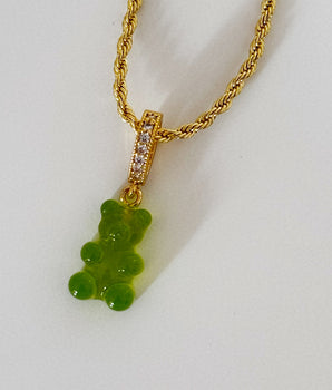 COLLAR GUMMY BEAR VERDE TRASLÚCIDO