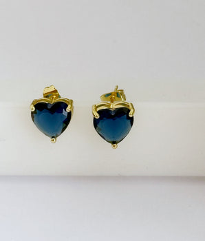 ARETES BLUE HEART