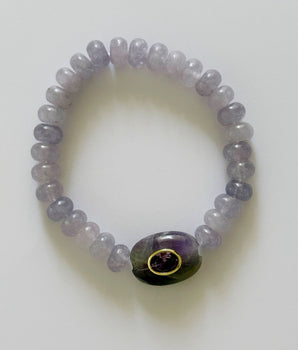 Pulsera candy gem lavanda