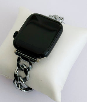 CORREA PARA APPLE WATCH PLATA ESLABONES