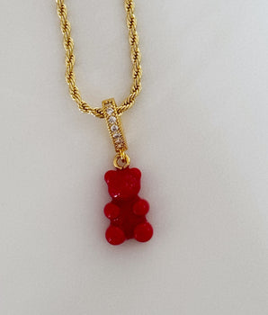 COLLAR GUMMY BEAR ROJO