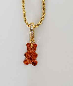 COLLAR GUMMY BEAR TRANSPARENTE - CARAMEL