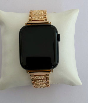 CORREA PARA APPLE WATCH ORO ROSA CON ZIRCONIAS