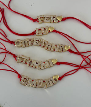 PULSERA SPARKLING LETTER