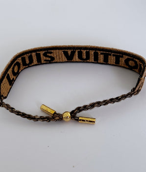 PULSERA LV TELA CAFE