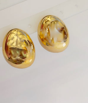 ARETES OVOID DORADOS