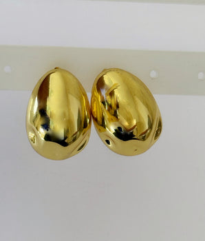 ARETES OVOID DORADOS