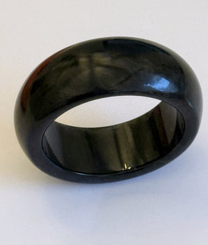 BRAZALETE RESIN DOUBLE NEGRO