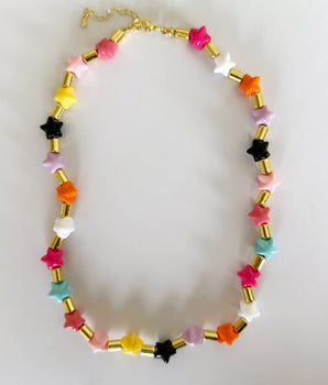 COLLAR RAINBOW STARS