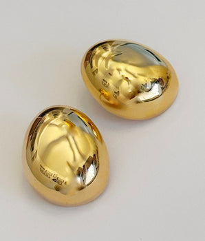 ARETES OVOID DORADOS