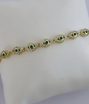 PULSERA DE OJOS VERDE