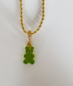 COLLAR GUMMY BEAR VERDE TRASLÚCIDO