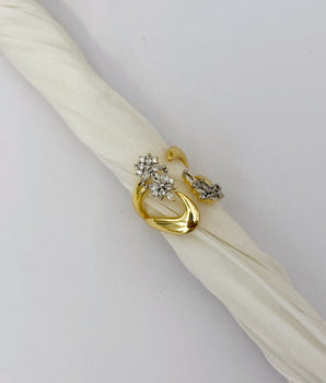 ANILLO WHITE CRYSTAL FLOWER