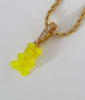 COLLAR GUMMY BEAR AMARILLO TRASLÚCIDO