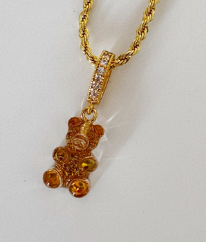 COLLAR GUMMY BEAR TRANSPARENTE - HONEY