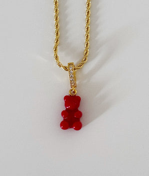 COLLAR GUMMY BEAR ROJO