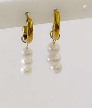 HOOPS TRIPLE PERLAS