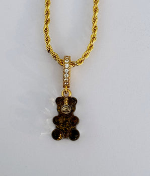 COLLAR GUMMY BEAR TRANSPARENTE - NEGRO