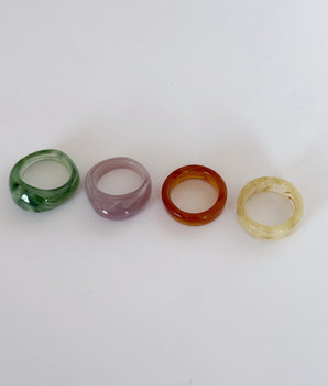 SET ANILLOS RESIN