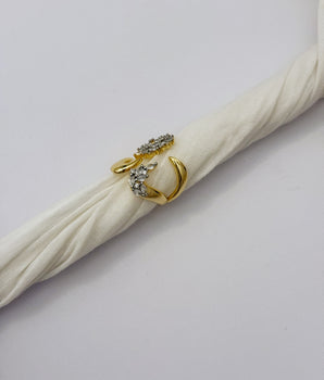 ANILLO WHITE CRYSTAL FLOWER