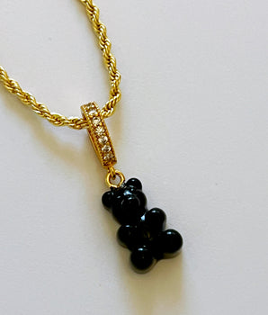 COLLAR GUMMY BEAR NEGRO