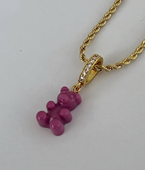 COLLAR GUMMY BEAR PÚRPURA