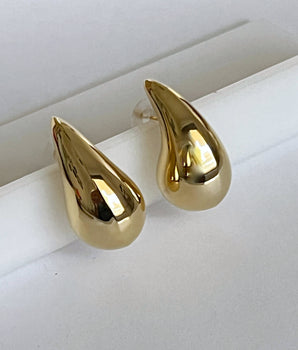 ARETES GOTA DORADO 3CM