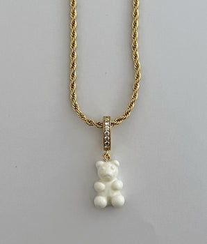 COLLAR GUMMY BEAR BLANCO