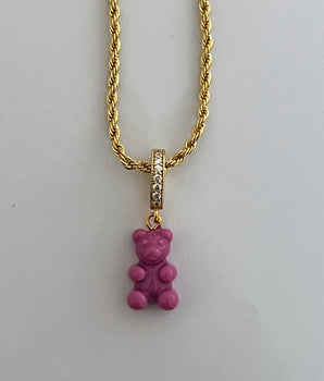 COLLAR GUMMY BEAR PÚRPURA