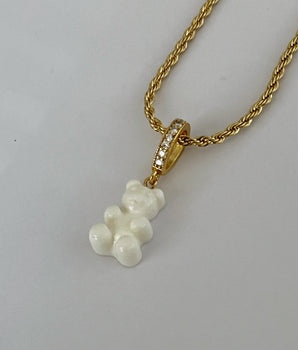 COLLAR GUMMY BEAR BLANCO
