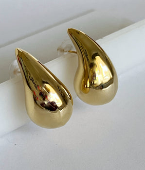 ARETES GOTA DORADO 3CM