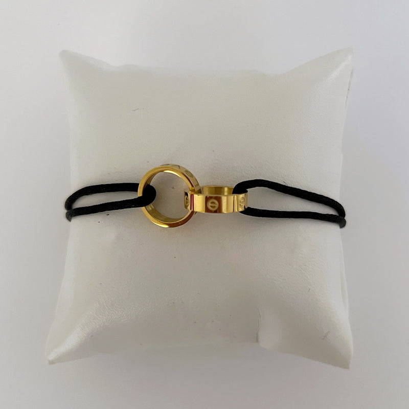 PULSERA CARTIER AROS NEGRO