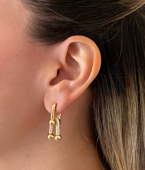 ARETES TFFY ESLABONES DORADO