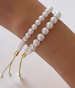 PULSERA DE PERLAS 5MM AJUSTABLE