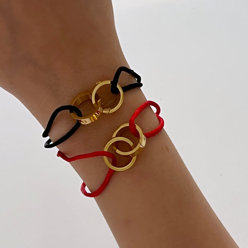 PULSERA CARTIER AROS NEGRO